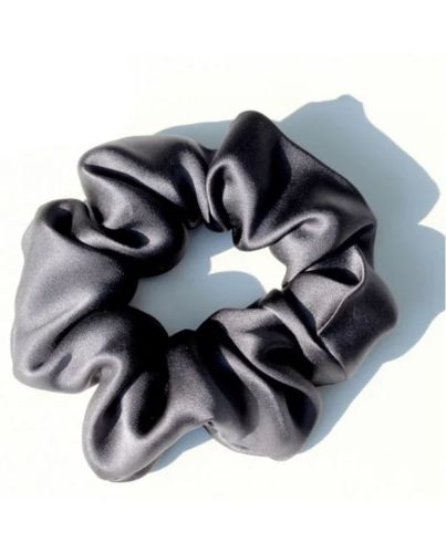 Beldura Seiden Scrunchie Anthrazit