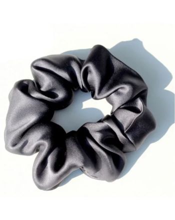 Beldura Seiden Scrunchie Anthrazit